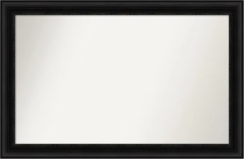Miniatura 535 de Amanti Art Espejo personalizado, espejo de baño negro puente, espejo de pared o espejo de tocador de baño sobre el fregadero (26 x 26 pulgadas)