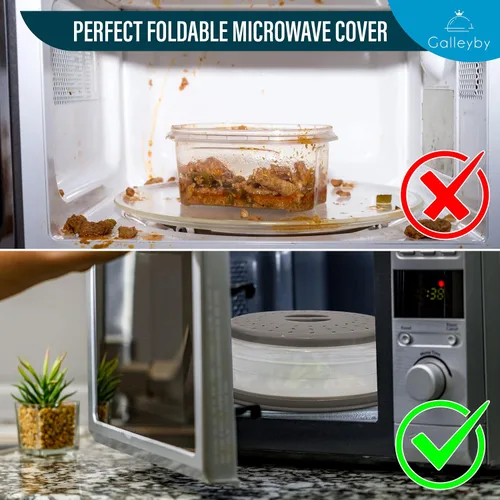 Miniatura 6 de Funda de silicona para salpicaduras de microondas, apta para lavavajillas, paquete de 1 funda para tapa de microondas para alimentos, diseño