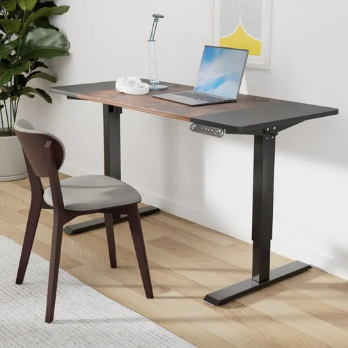 Miniatura 2 de Escritorio eléctrico de pie con motor dual de 63 pulgadas, escritorio de pie ajustable en altura con control de memoria y amplio escritorio