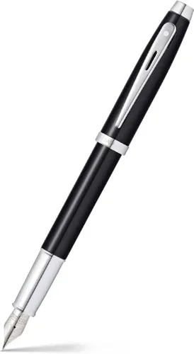 Miniatura 7 de Sheaffer 100 Bolígrafo de laca negra brillante con ribete cromado pulido