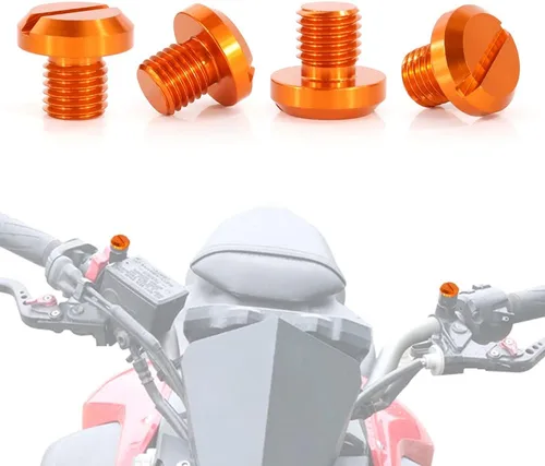 Miniatura 6 de Xitomer 4 tapones para agujeros de espejo M10x1.25, aptos para CB500F/CB1000R/Cross Runner, DL1000 V-Strom/DR-Z400Sand etc., aluminio CNC (dorado)