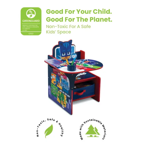 Miniatura 4 de Delta Children Escritorio con silla con contenedor de almacenamiento, ideal para artes y manualidades, merienda, educación en casa, tareas y más