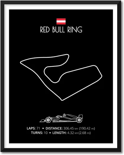 Miniatura 18 de Custom Car Posters Póster hecho a mano compatible con Autodromo Enzo e Dino Ferrari (Imola, Italia), póster de pista de carreras diseñado