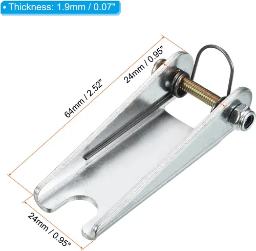 Miniatura 2 de PATIKIL Kit de pestillo de seguridad de gancho de 2.5 pulgadas, paquete de 2 piezas de repuesto de enganche de receptor de remolque de metal