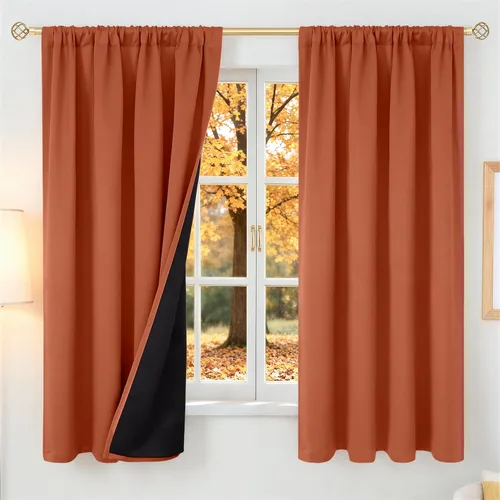 Miniatura 93 de BGment - Cortinas opacas para sala de estar de 63 pulgadas de largo, juego de 2 paneles, cortinas para oscurecer toda la habitación, cortinas