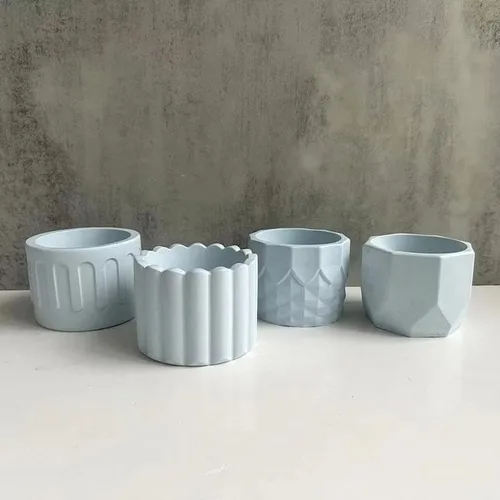 Miniatura 6 de Molde de silicona para florero, moldes de resina para florero, molde de resina para hacer manualidades, florero, decoración del hogar Estereoscópico