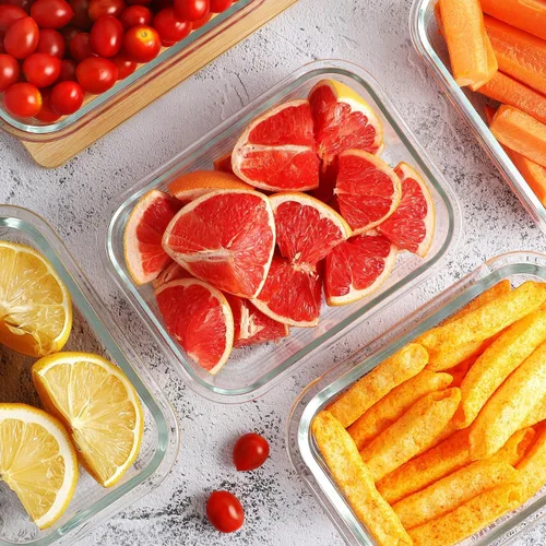 Miniatura 7 de Paquete de 8 recipientes de vidrio grandes para preparación de comidas de 36 onzas con tapas, recipientes de almacenamiento de alimentos de vidrio