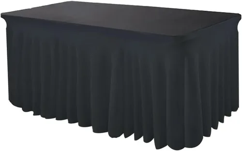 Miniatura 8 de HAORUI mantel elástico ajustable rectangular de 6 pies para mesas, fiestas, ferias
