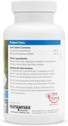 Miniatura 3 de Nutramax Cosequin Suplemento de salud articular de fuerza estándar para perros, con glucosamina y MSM, 75 tabletas masticables (paquete de 2)