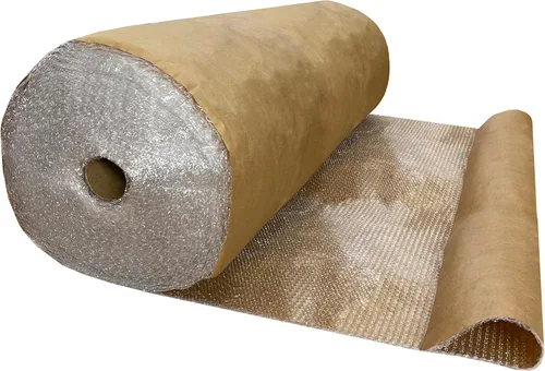 Embalaje protector de amortiguación de burbujas, papel kraft (125 pies de largo x 48 pulgadas de ancho)