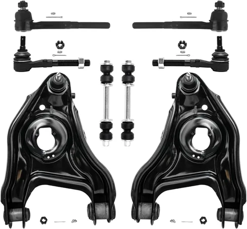 Miniatura 209 de Detroit Axle - Kit de brazos de control de extremo delantero de 8 piezas para Dodge Dakota 00-04, Durango 00-03, 4 brazos de control superior e