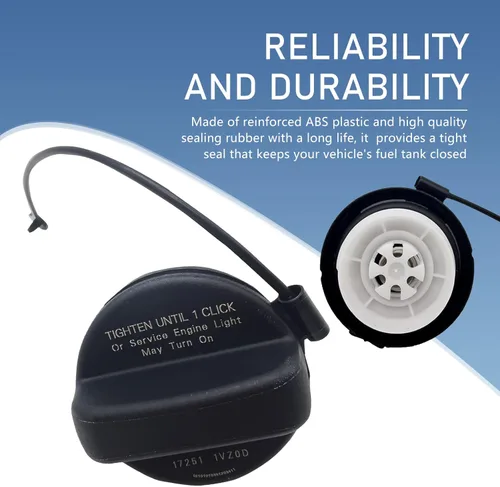 Miniatura 7 de 1 tapa de tanque de combustible para automóvil, tapón de tanque de combustible sellado de plástico ABS a prueba de óxido con cuerda antipérdida