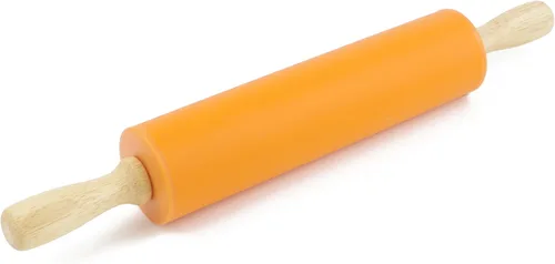Miniatura 12 de Rodillo de silicona para hornear, antiadherente, rodillo para masa, mango de madera, accesorios de cocina, rodillo para pastelería