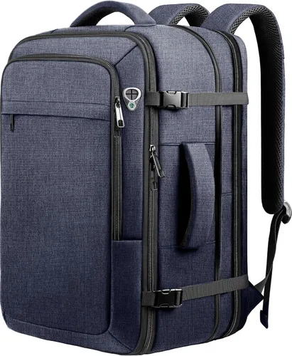 Miniatura 9 de Mochila de transporte para viajes de 1 a 10 días, mochila de viaje extra grande de 40L-50L aprobada por la TSA, bolsa expandible para laptop, bolsa
