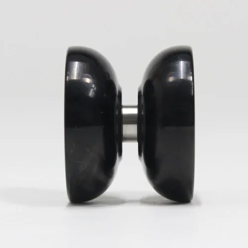 Miniatura 3 de Zeekio Alpha Steel Yoyo - Yoyó de acero inoxidable con forma orgánica, YoYo de tamaño inferior con rodamiento de tamaño D (negro y aguafuerte blanco)