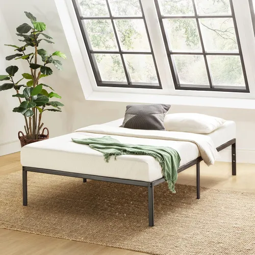 Miniatura 14 de Base de cama metálica de 18 pulgadas Best Price Mattress, con listones de acero de alta resistencia, color blanco, tamaño King
