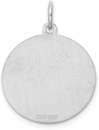 Miniatura 4 de Colgante de plata de ley 925 con letra inicial brocada G del alfabeto - 1.063 in x 0.787 in, Metal, No es una piedra preciosa