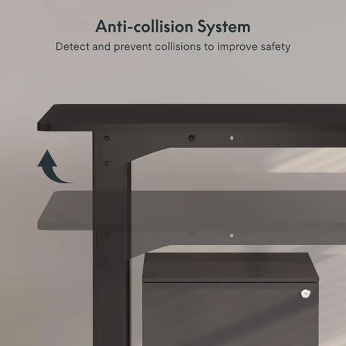 Miniatura 7 de SANODESK - Escritorio de pie de 4 patas, eléctrico de altura ajustable con ajustes preestablecidos de memoria para oficina en casa, escritorio