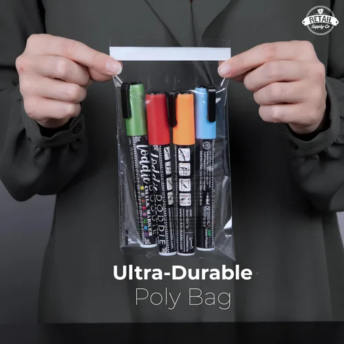 Miniatura 3 de Bolsas de polietileno de 4 x 6 pulgadas – Sello extra fuerte – Bolsas de polietileno con advertencia de asfixia – Paquete de 200 – Bolsas
