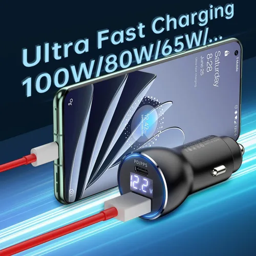 Miniatura 2 de Cargador de coche para One Plus Super 100W 80W 65W Carga para OnePlus 15 15R 13 12R 12R 11 10 Pro 9 10T 8T 8 7T 7 Open Pad Nord CE 3 4 N20 N100