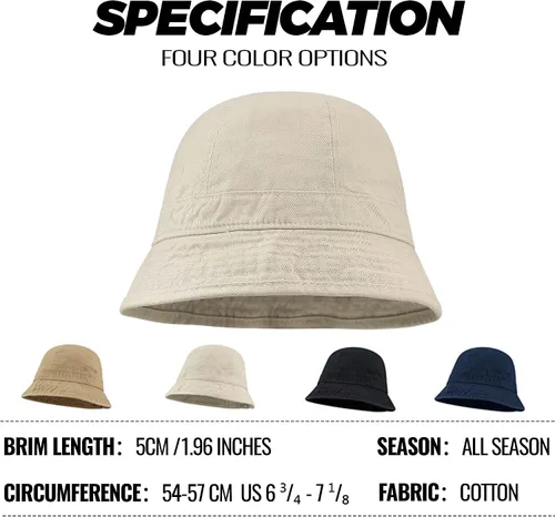 Miniatura 4 de Croogo Sombrero de pescador lavado retro sombrero de playa unisex al aire libre pescador gorra floppy sol safari verano sombrero
