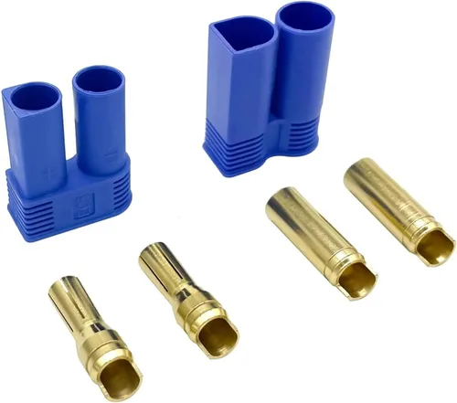 Miniatura 3 de 10 juegos EC5 adaptador de conector de batería chapado en oro 0.197 in Banana Plug Bullet macho hembra conector para RC ESC Lipo batería