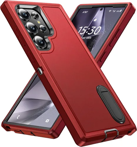 Miniatura 25 de BaHaHoues - Funda para Samsung Galaxy S22 con patas de apoyo incorporadas, cubierta protectora a prueba de golpes/polvo/caídas de grado militar