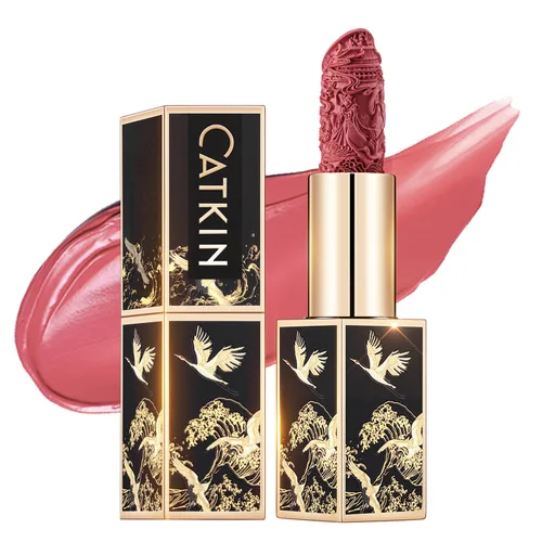 Miniatura 23 de Catkin Lápiz labial semimate hidratante de color de alto impacto infundido con vitamina E y aceite de aguacate, textura suave y sedosa, acabado mate