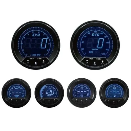 Miniatura 10 de MOTOR METER RACING - Juego clásico de velocímetro (6 piezas) con velocímetro mecánico, odómetro analógico, esfera verde, aguja blanca, iluminación