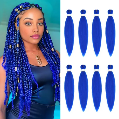 Miniatura 29 de 8 paquetes de extensiones preestiradas - 16 pulgadas de cabello trenzado premium, 55G/paquete, sin picazón, fijación en agua caliente, textura Perm