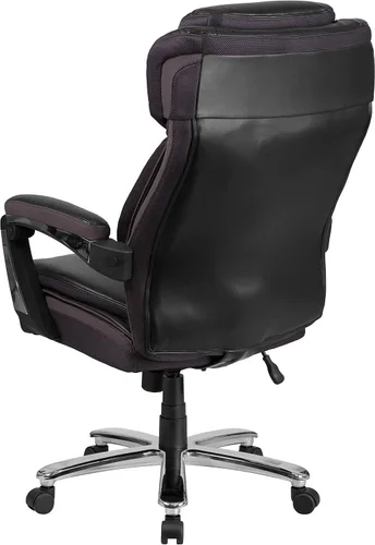Miniatura 10 de Flash Furniture Hercules Series Silla de oficina giratoria LeatherSoft con respaldo alto, silla ejecutiva ergonómica con reposacabezas y altura Negro