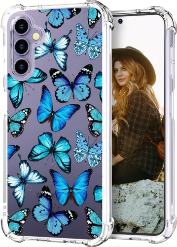Miniatura 16 de Hungo Funda compatible con Samsung Galaxy S25 Plus/S24 Plus, diseño transparente, diseño femenino de piel femenina S24+ S25+ de astronauta