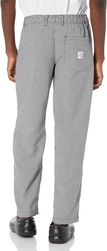 Miniatura 2 de Mercer Culinary Millennia - Pantalones de chef para mujer en diseño pata de gallo, XL, NegroBlanco, 1