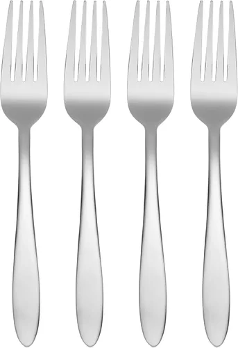 Oneida Mooncrest - Juego de 4 tenedores de cena B336004A, plateado, juego de 4, tenedores de cena