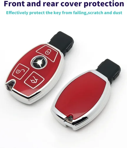 Miniatura 4 de Adecuado para llaves Mercedes Benz. Funda de llave de TPU suave avanzada es compatible con CLS CLK AMG CLK GLC GLE GLS ML SL SLK A C E R S G Llave