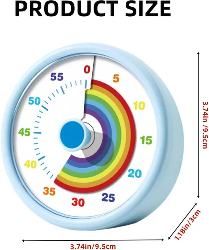 Miniatura 3 de Temporizador visual para niños, temporizador de tiempo de 60 minutos, temporizador para niños, para aula, oficina en casa, temporizador de cuenta