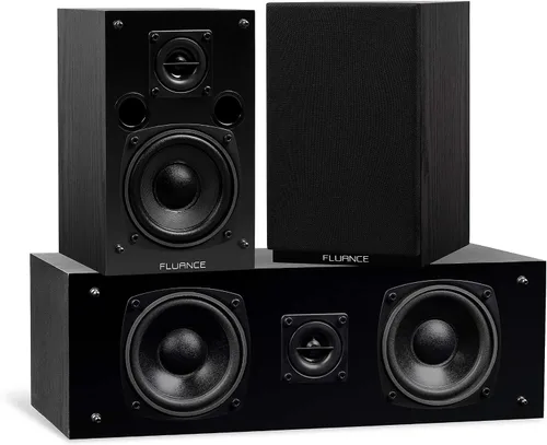 Miniatura 8 de Fluance Elite Sistema de altavoces de sonido envolvente de alta definición para cine en casa de 5.0 canales, incluye torres de pie, canal central