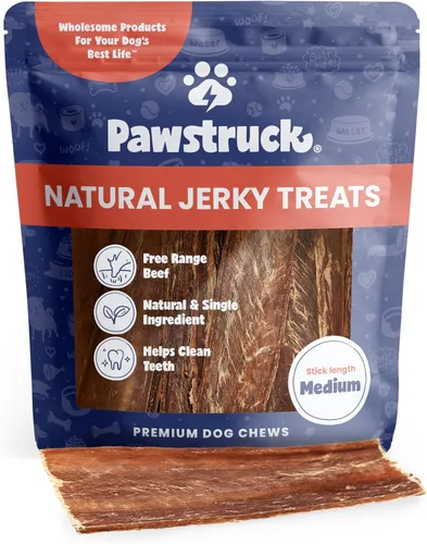 Miniatura 11 de Pawstruck Masticables de carne seca de res prémium para perros, tiras grandes de 10 pulgadas – Apoya la salud de la cadera y las articulaciones
