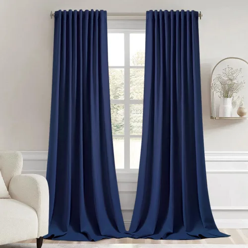 Miniatura 88 de MIULEE Cortinas opacas con pestaña trasera de 63 pulgadas de largo, juego de 2 paneles para sala de estar, dormitorio, privacidad, bolsillo