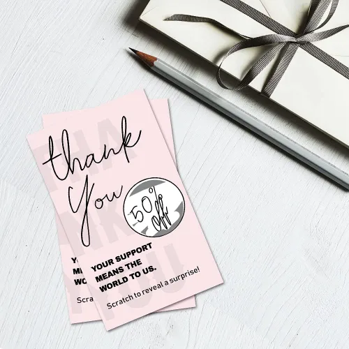 Miniatura 4 de 50 tarjetas de regalo en blanco para raspar para restaurantes de pequeñas empresas, spa, belleza, peluquería, Navidad, cumpleaños, vacaciones, boda