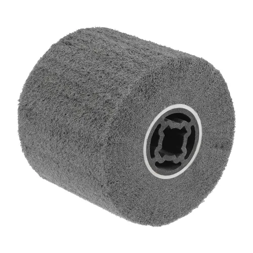 Miniatura 10 de uxcell Rueda de pulido no tejida de 4.724 inx3.937 in Rueda de pulido de nylon de dibujo de alambre de nylon Rueda de aleta abrasiva Grano 320