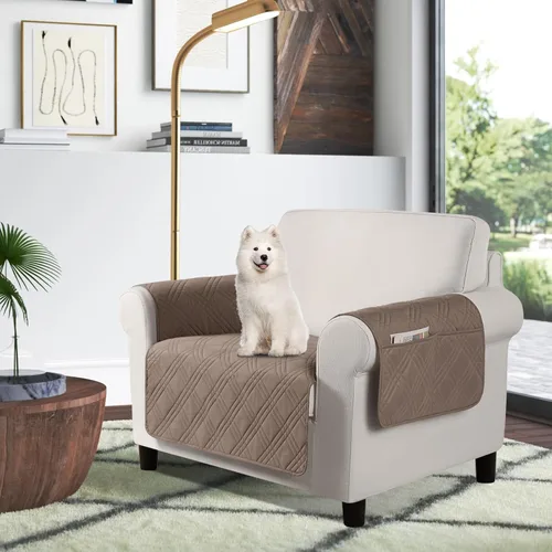 Miniatura 55 de TAOCOCO Fundas de sofá impermeables extragrandes para mascotas y perros con respaldo antideslizante, fundas para asientos de sofá con bolsillo