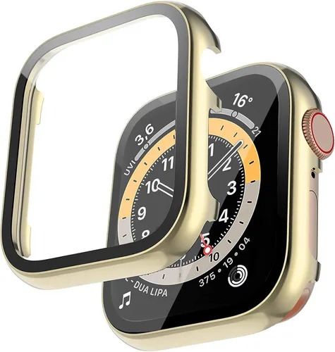 Miniatura 10 de Miimall Funda de metal compatible con Apple Watch de 1.496 pulgadas, protector de pantalla de vidrio templado, sensible al tacto, antiarañazos, a