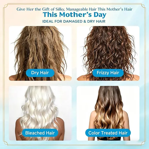 Miniatura 2 de Máscara de Queratina para el Cabello 2 Pack - Regalo para Ella, Tratamiento de Acondicionador Profundo de Péptidos para Cabello Dañado, Seco
