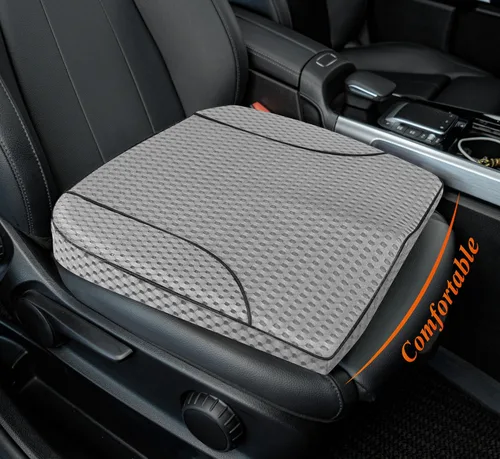 Miniatura 12 de kingphenix Cojín de asiento de automóvil – Almohadilla de espuma viscoelástica para comodidad de conducción – Aumenta la altura y alivia el coxis