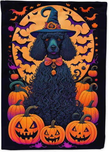 Miniatura 77 de Caroline's Treasures DAC1466GF - Bandera decorativa para jardín de Halloween de Affenpinscher Witchy para jardín, decoración para patio exterior