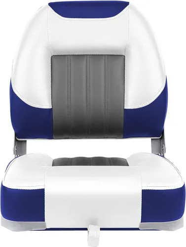 Miniatura 3 de XGEAR Asiento de barco de lujo con respaldo bajo/alto, asiento plegable para barco de pesca