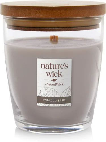 Miniatura 14 de Velas WoodWick Nature's Wick con aroma a canela y manzana, 283,5 g con tapa de madera, crepita al quemarse, otoño