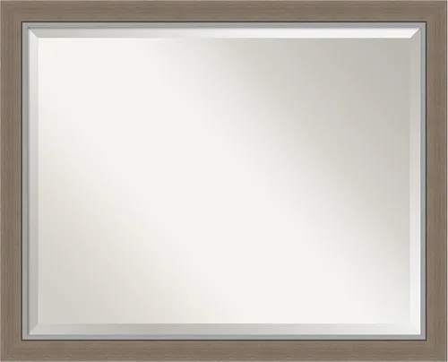 Miniatura 52 de Amanti Art - Espejo con marco para el tocador o para montar en la pared del baño, medidas en pulgadas Grano de café marrón