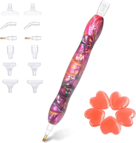 Miniatura 9 de Praise V Do Kit de herramientas de accesorios de taladro de pintura de diamante, 5D hecho a mano con diamantes para taladro, puntas de lápiz Rojo